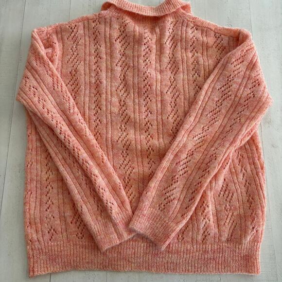 Easel Los Angeles Over Sized Creamsicle Orange Sweater Size Small - Picture 2 of 4